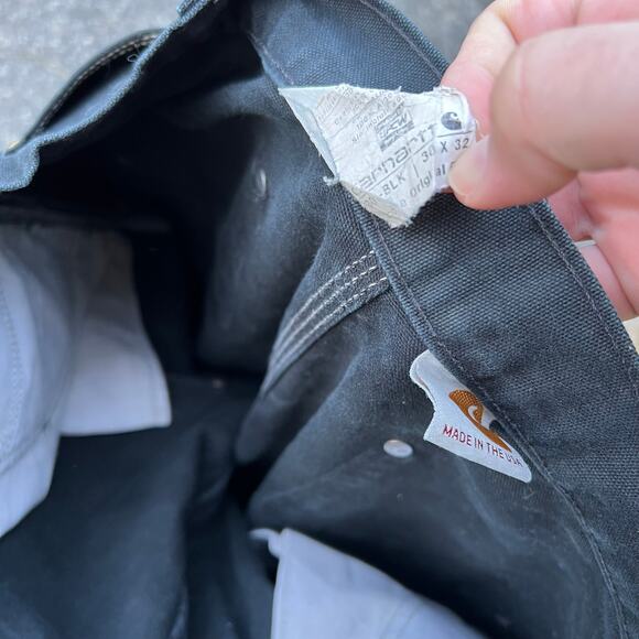 Vintage Carhartt black  double knee work wear carpenter pants - Picture 4 of 6